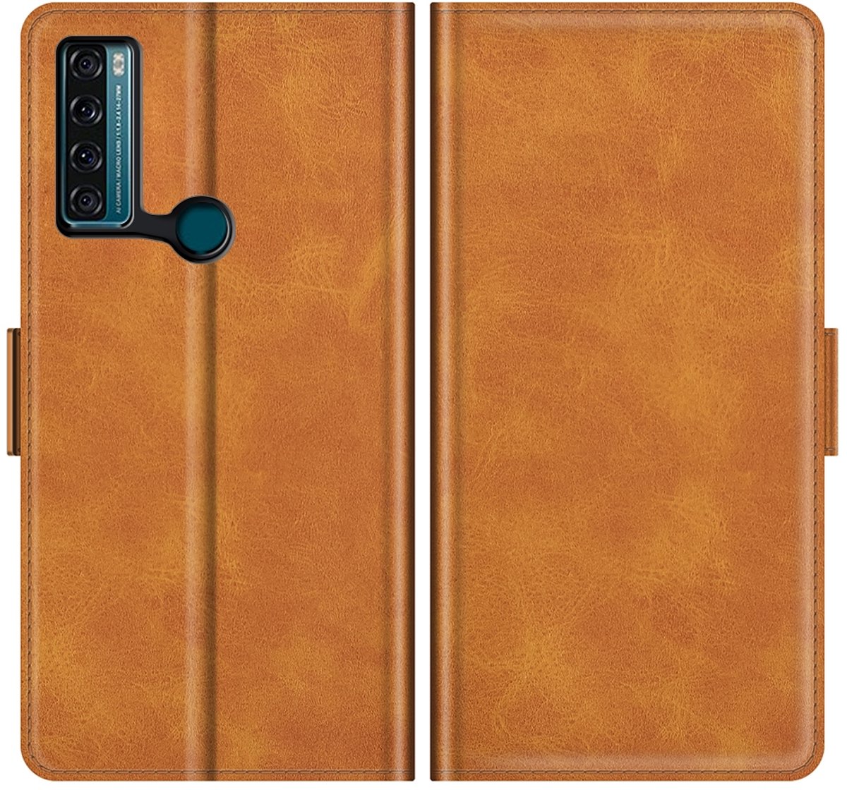 Mobigear Telefoonhoesje geschikt voor TCL 20 SE Hoesje | Mobigear Slim Magnet Bookcase Portemonnee | Pasjeshouder voor 3 Pasjes | Telefoonhoesje voor Pinpas / OV Kaart / Rijbewijs - Bruin — cadeau in Cadeau-ideeën - foto 6