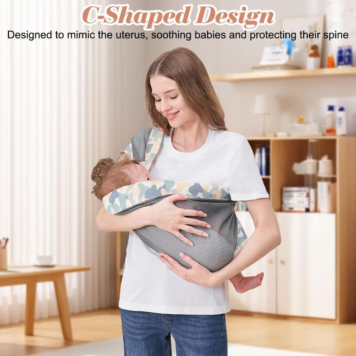 Baby Draagzak - Draagdoek Peuter - Baby Dragen - Ergonomisch Ontwerp - 0-36 maanden - Camouflage – foto 2
