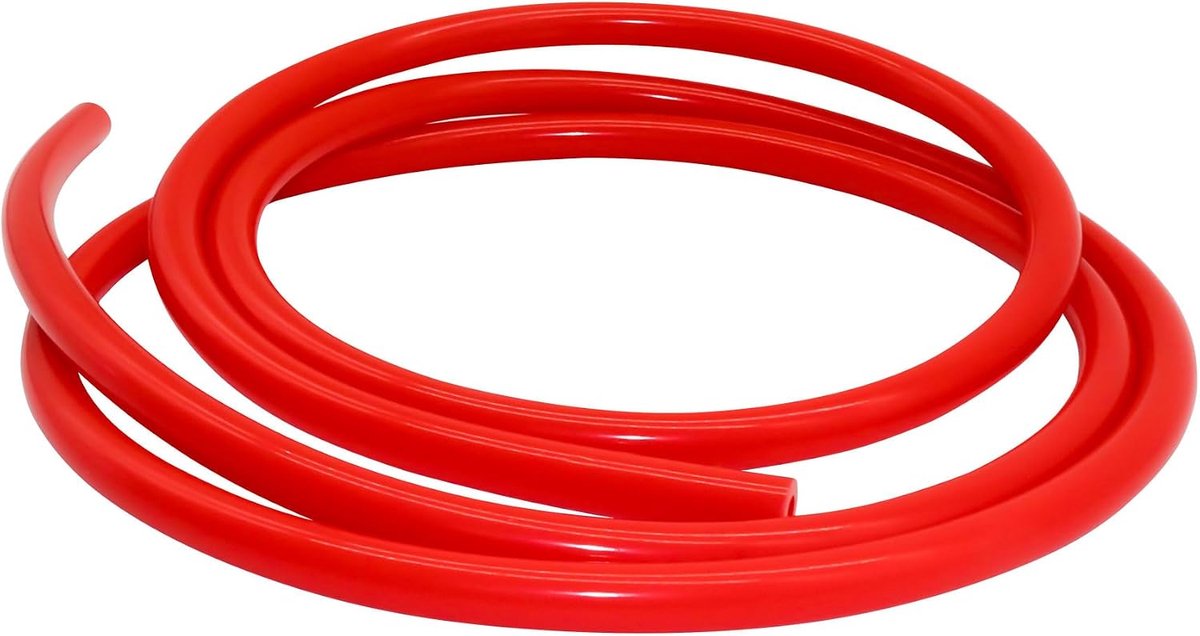 Siliconen Slang 8mm ID 14mm OD 3mm Wanddikte 3 Meter (9.8FT), Siliconen Slang Vacuümslang voor Lucht Water Transfer (Rood)