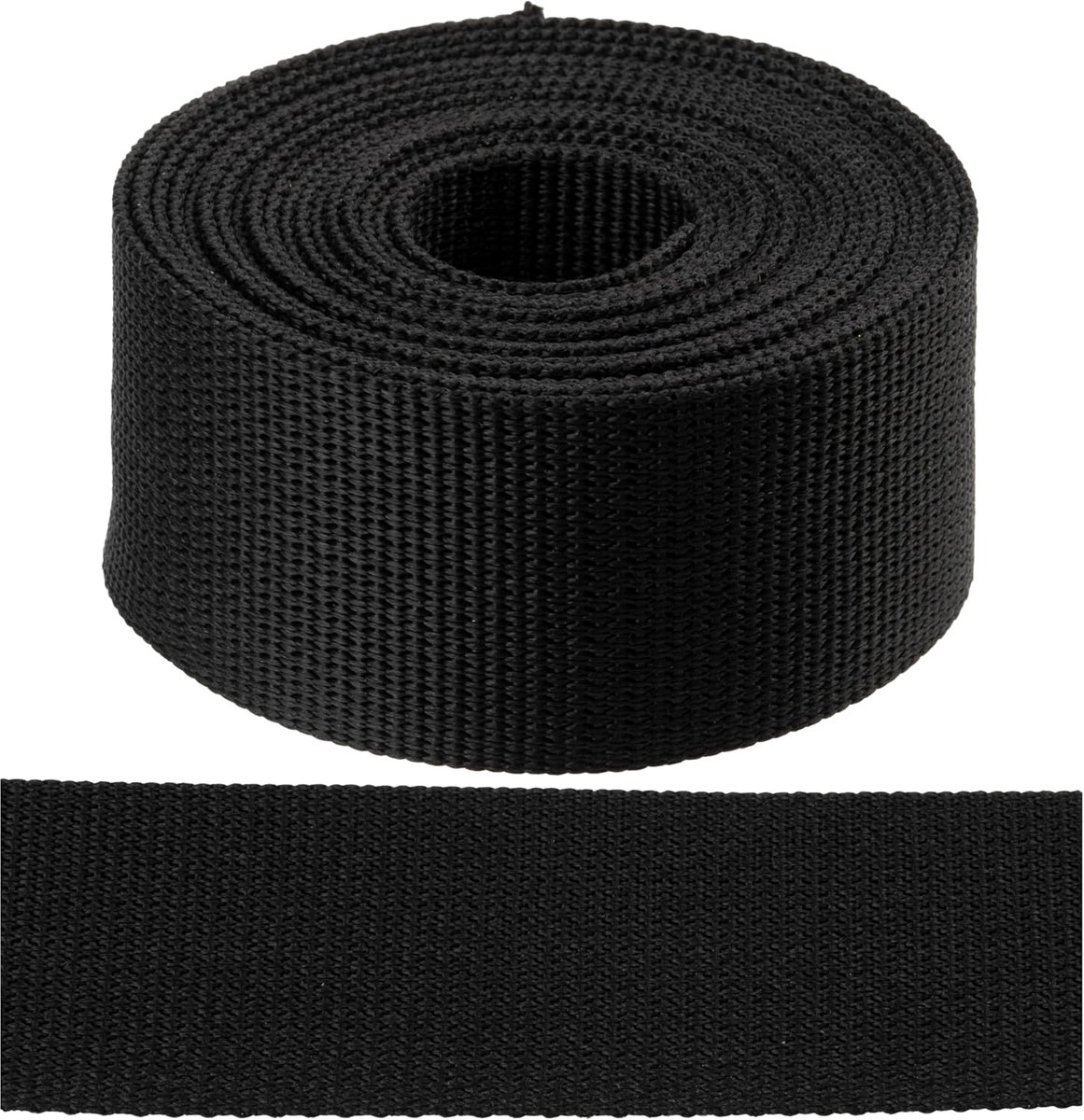 - Polyamide band, kleur zwart, 3 meter | breedte 40 mm | voor naaien, bevestigen, klussen, DIY
