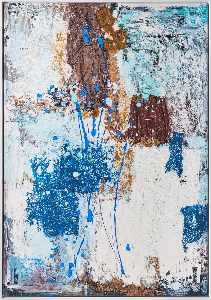 OMAGH - Wanddecoratie - Blauw - Synthetisch materiaal