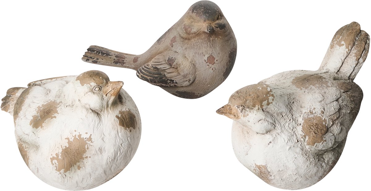ANGHIARI - Set van 3 tuinbeelden - Beige - Magnesiumoxide