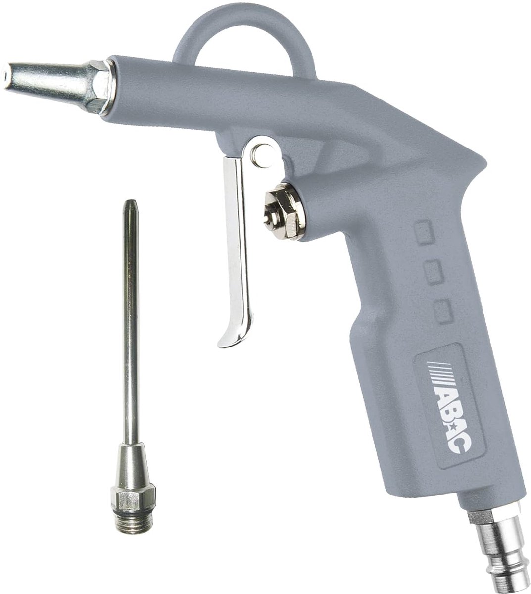 SnelShoppen - Compressed Air Gun, Blow Gun/Pressure Gun met 10 cm Nozzle, Ø 2 mm, 8 Bar Max. Druk, Aluminium, Ideaal voor Stofverwijdering en Schoonma