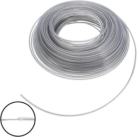 Grastrimmer draad - Maaidraad staal - Onkruid verwijderen - Duurzaam staal nylon - 30 meter - Grijs — afbeelding 4