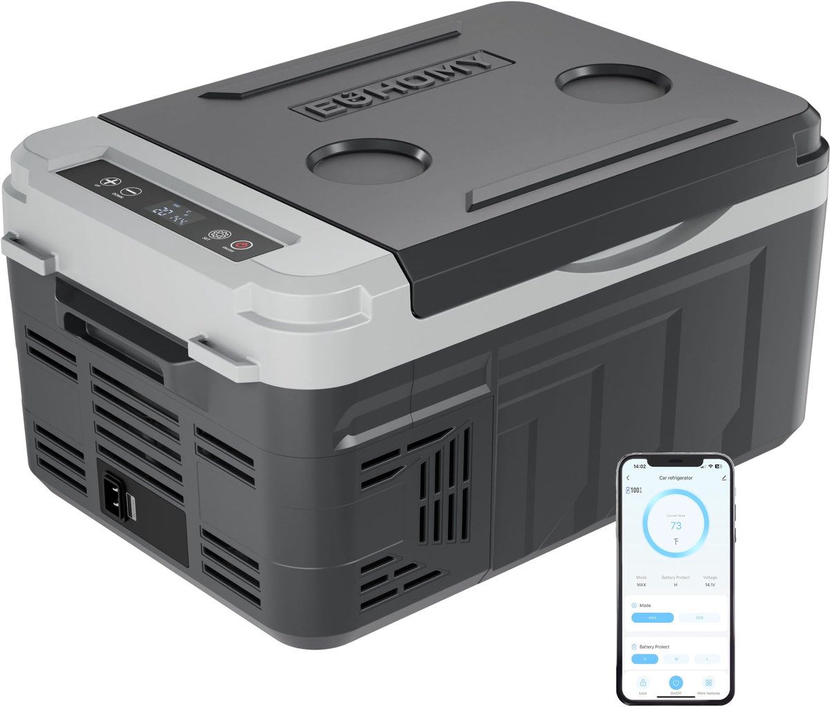 Draagbare Koelbox - Auto Koelkast - Kamperen en Reizen - Snelle Koeling 15 Min - 10 Liter - Zilver