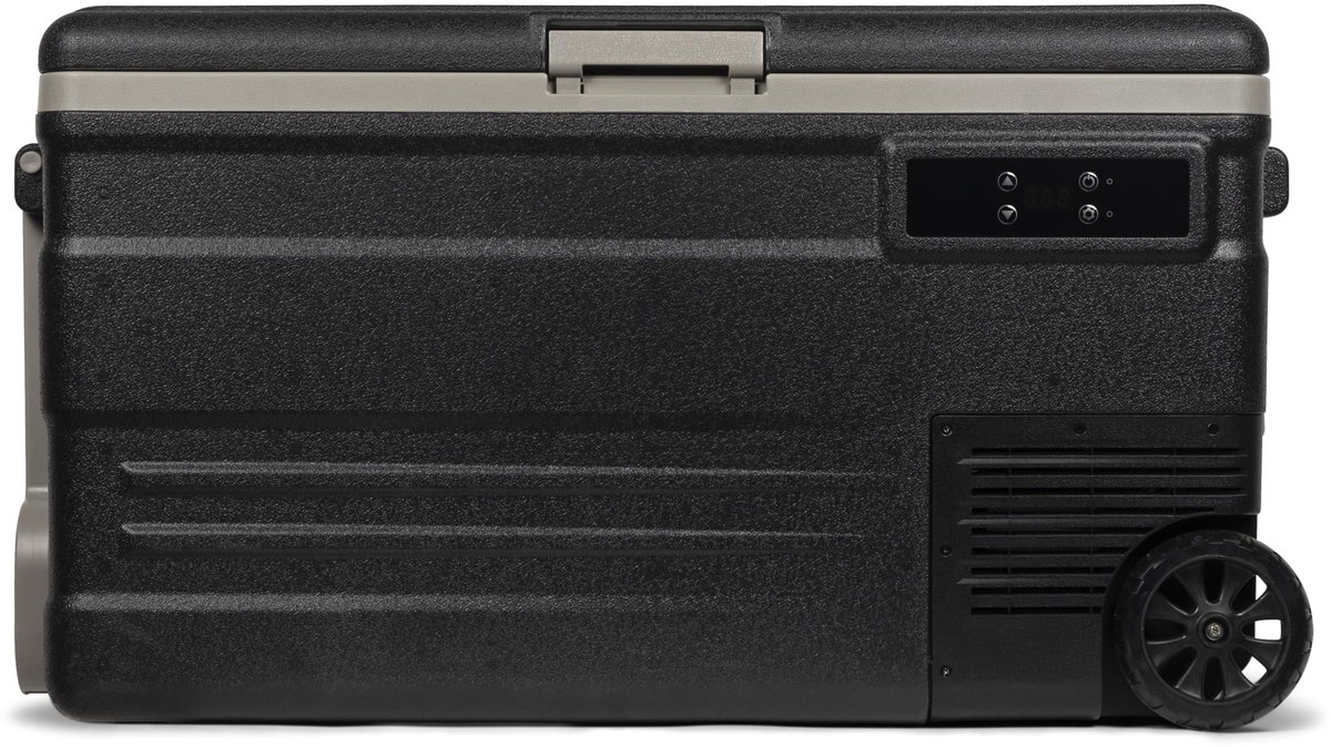 SnelShoppen - Elektrische Compressor Koelbox op Wielen 74 Liter - 12V/230V - Koelen en Vriezen van -20 tot +20 - Ideaal voor Camping, Feest, Tuin, en