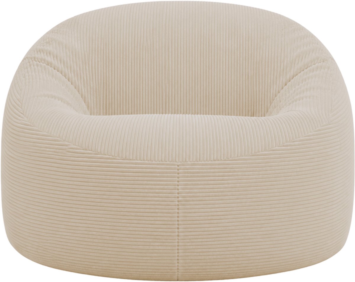 Bananair - Zitzak afneembare hoes - Dik ribfluweel - Zitzak volwassenen - Beige - 100 cm