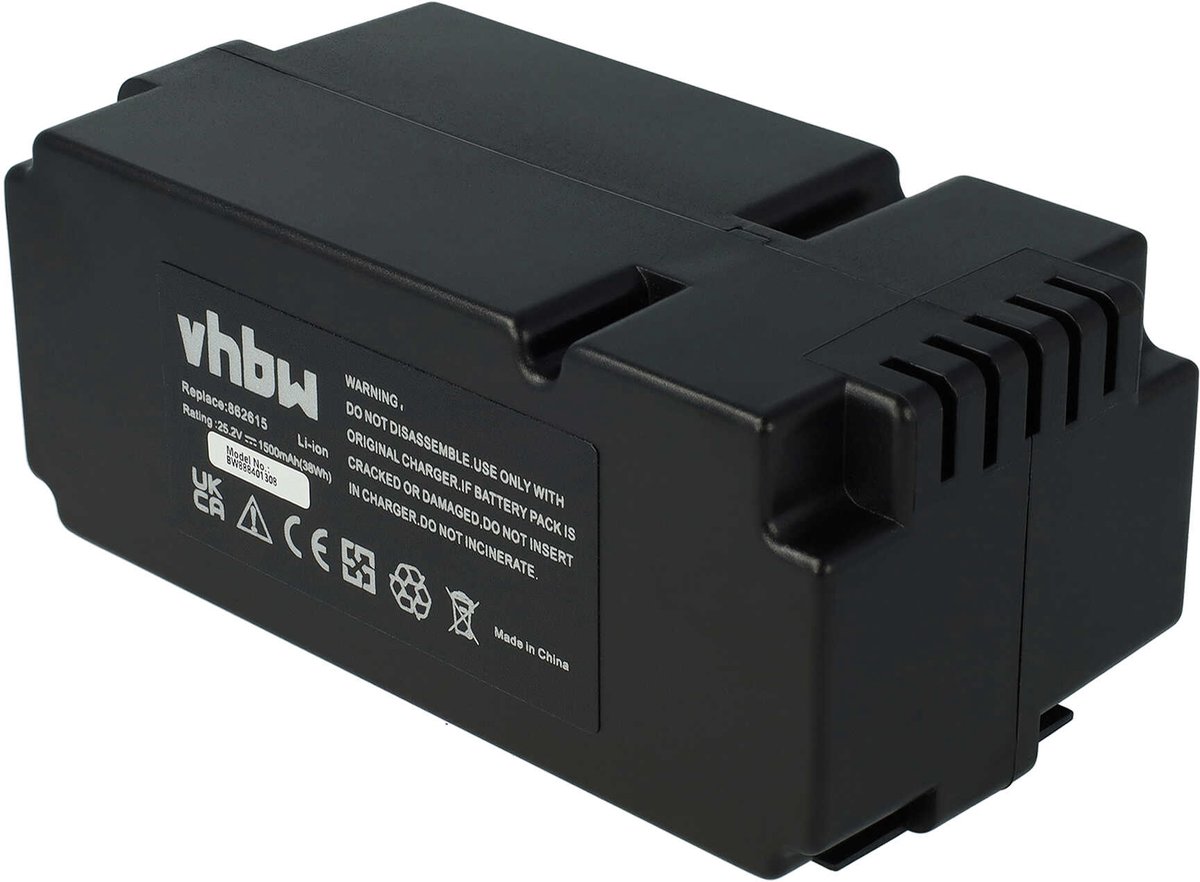 vhbw-accu compatibel met Biltema RM1000 grasmaaier (1500 mAh 25,2 V Li-ion)
