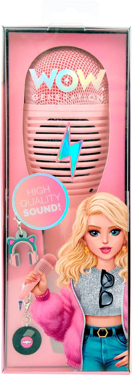 SnelShoppen - Kids Karaoke-microfoon met Verwisselbare Kralen, Bluetooth 15m Bereik, 6-8 Uur Batterijduur, Meerkleurig, Perfect voor Kinderen en Feest