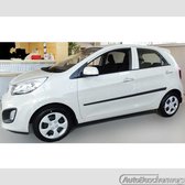 Stootlijsten set zwart voor Kia Picanto 5-deurs 05.2011-03.2017. De stootstrips zijn zelfklevend. Set a 4 stuks (#0020)