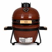 Barero Kamado BBQ - 13 inch houtskool barbecue - inclusief onderstel - Egg met Accesoires - Rood - PFAS-vrij