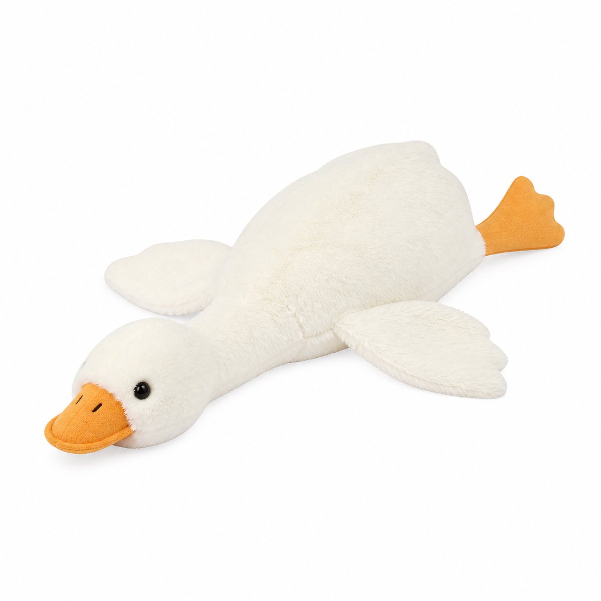 Kahil Pluche Eendenknuffel voor Honden - 50 cm - Wit - Zacht Hondenspeelgoed