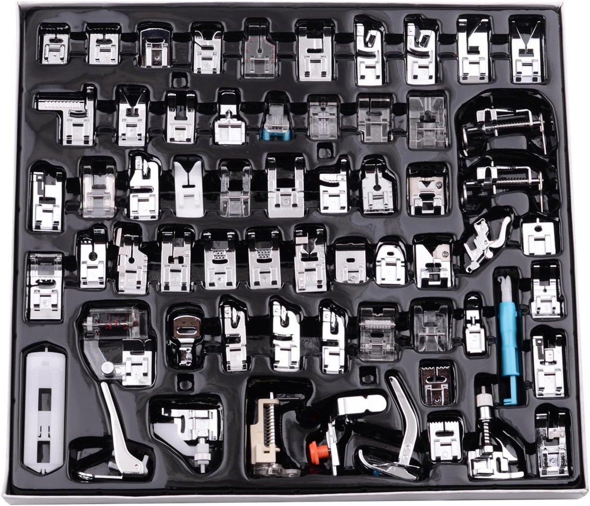 SnelShoppen - Naaivoeten Naaimachineset - Multifunctionele Huishoudvoet - Universele Accessoires voor Platte Naaimachine - 42 Stuks, Ideaal voor Diver