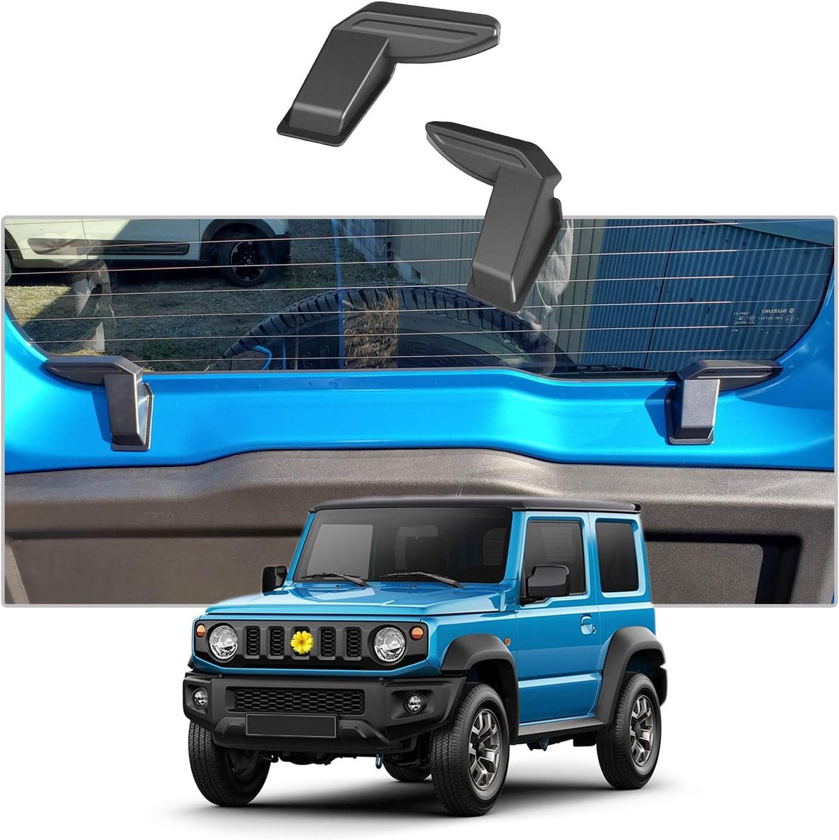 SnelShoppen - 2 Stuks Demister Cover Bescherming voor Suzuki Jimny JB64 JB74 2018-2023 - ABS Kunststof, Eenvoudige Installatie, Sterke 3M Lijm