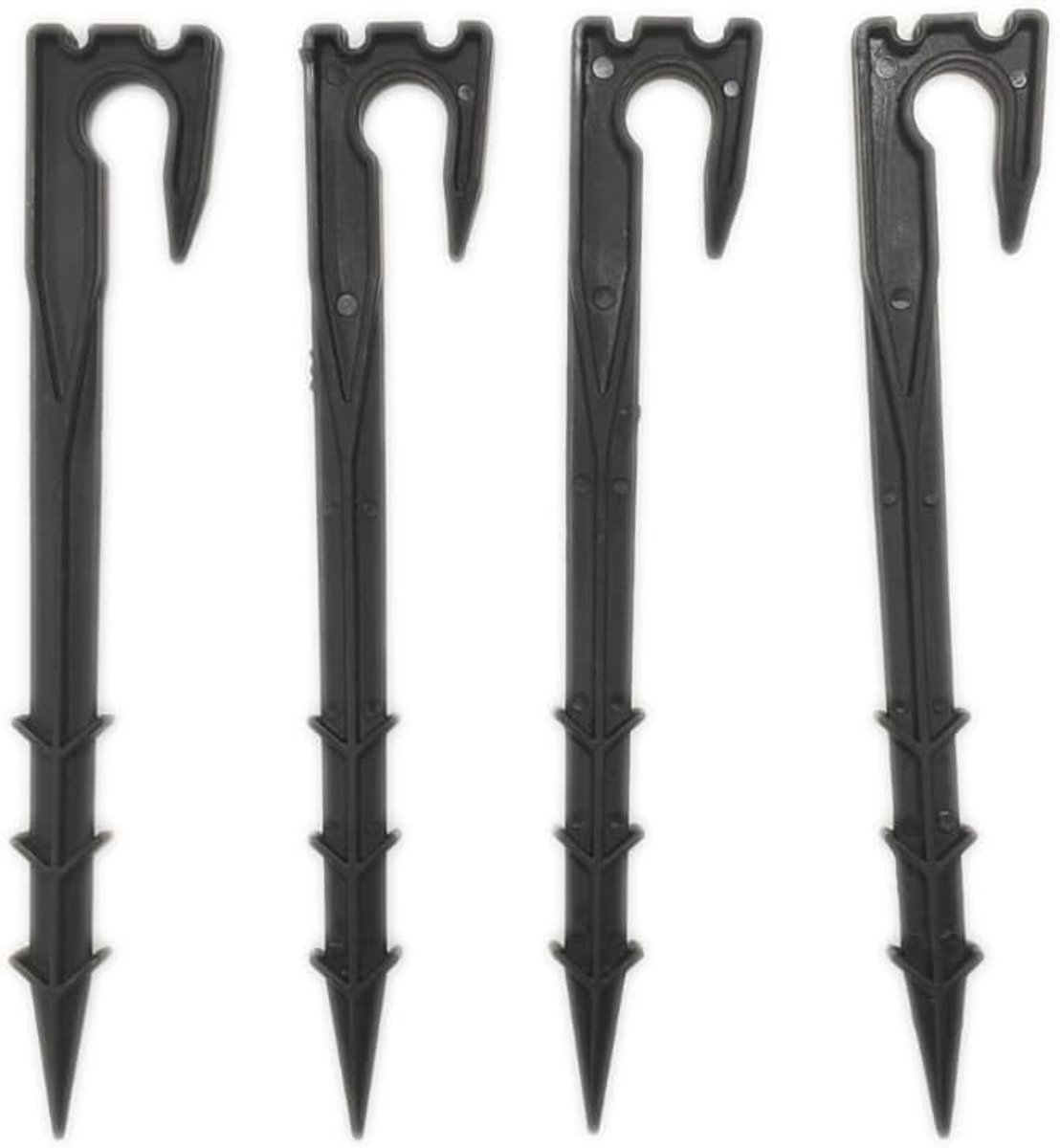SnelShoppen - Tuinslang Bevestiging, Grondpen voor Bewatering Groentetuin, Micro Ear, Druppelirrigatie, Tuinslangen (50cm, Zwart)