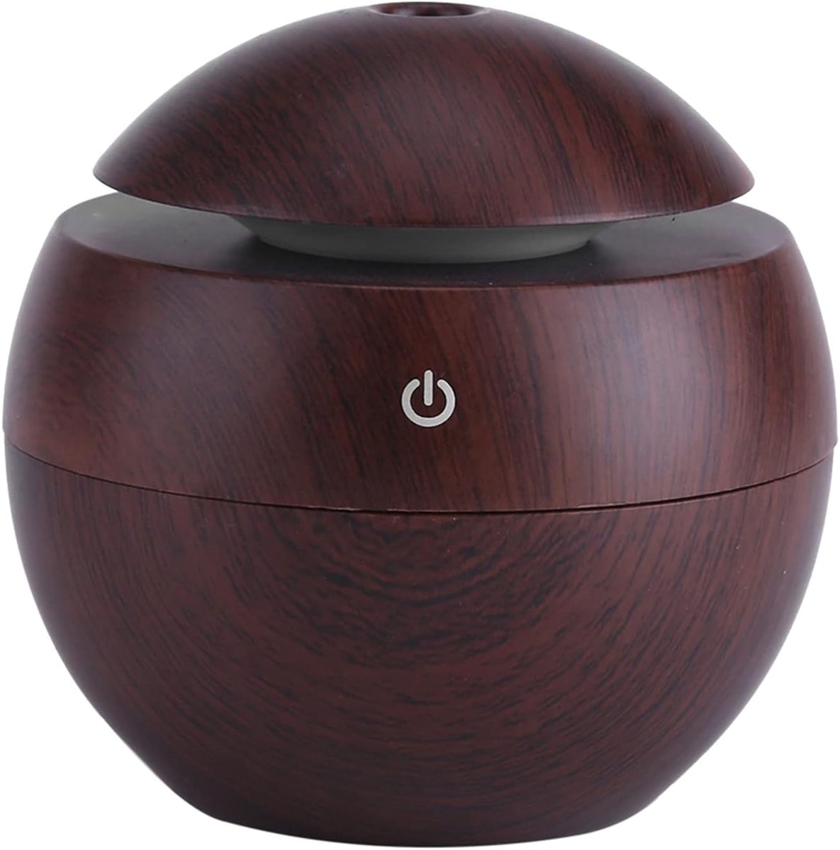 SnelShoppen - Ultrasonic Cool Mist Humidifier 130ml - Houtlook Luchtbevochtiger met LED, Aromatherapie en USB - Super Stil voor Kinderen en Baby's - P