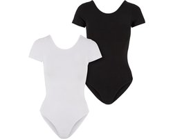 Urban Classics - Organic Stretch Jersey 2Pack Bodysuit - 3XL - Wit/Zwart
