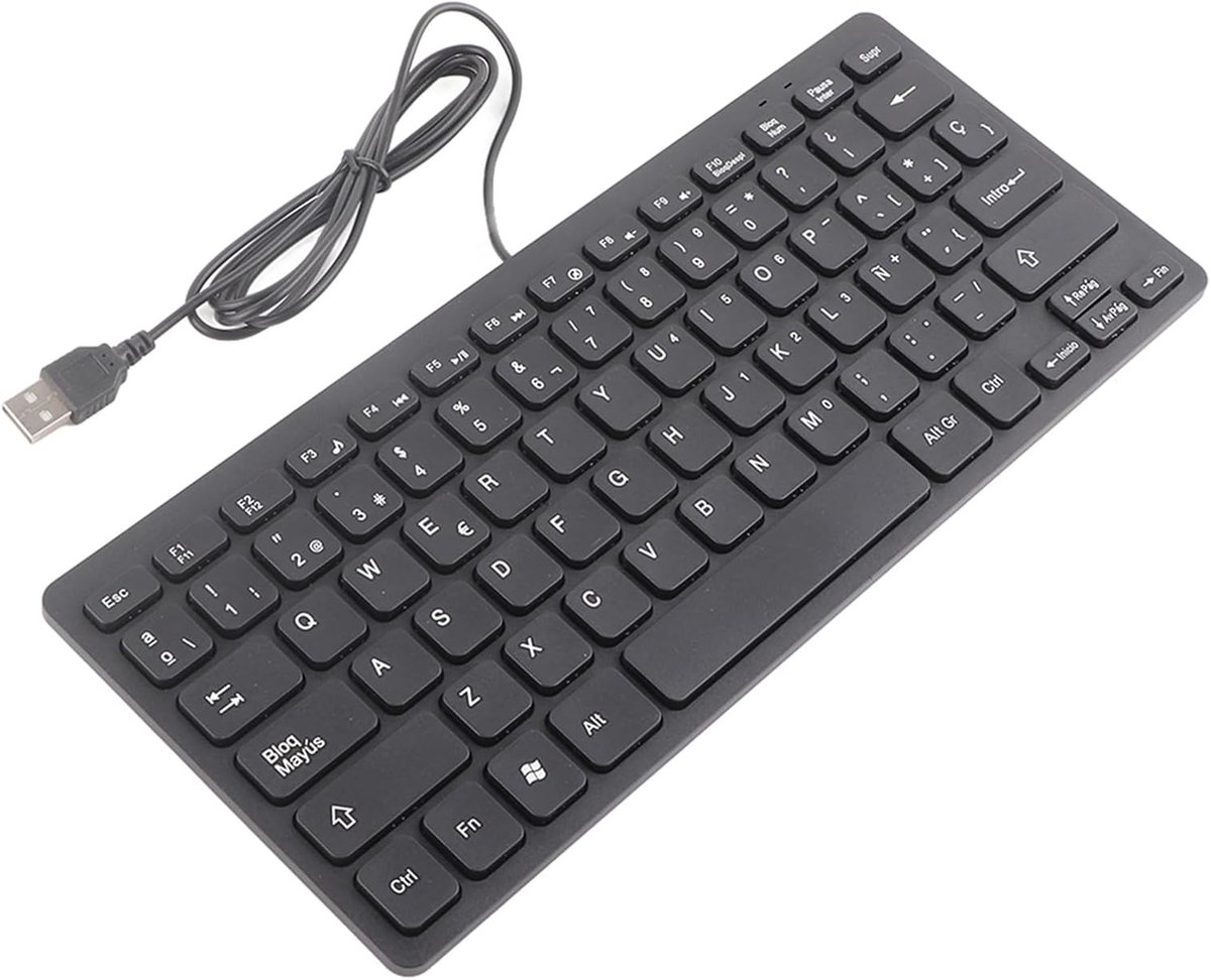 SnelShoppen - Portable Mini Keyboard USB - Draadloos Desktop Toetsenbord voor Computer - Ultra Dun & Stil - Perfect voor Kantoor en Gaming - Comfortab