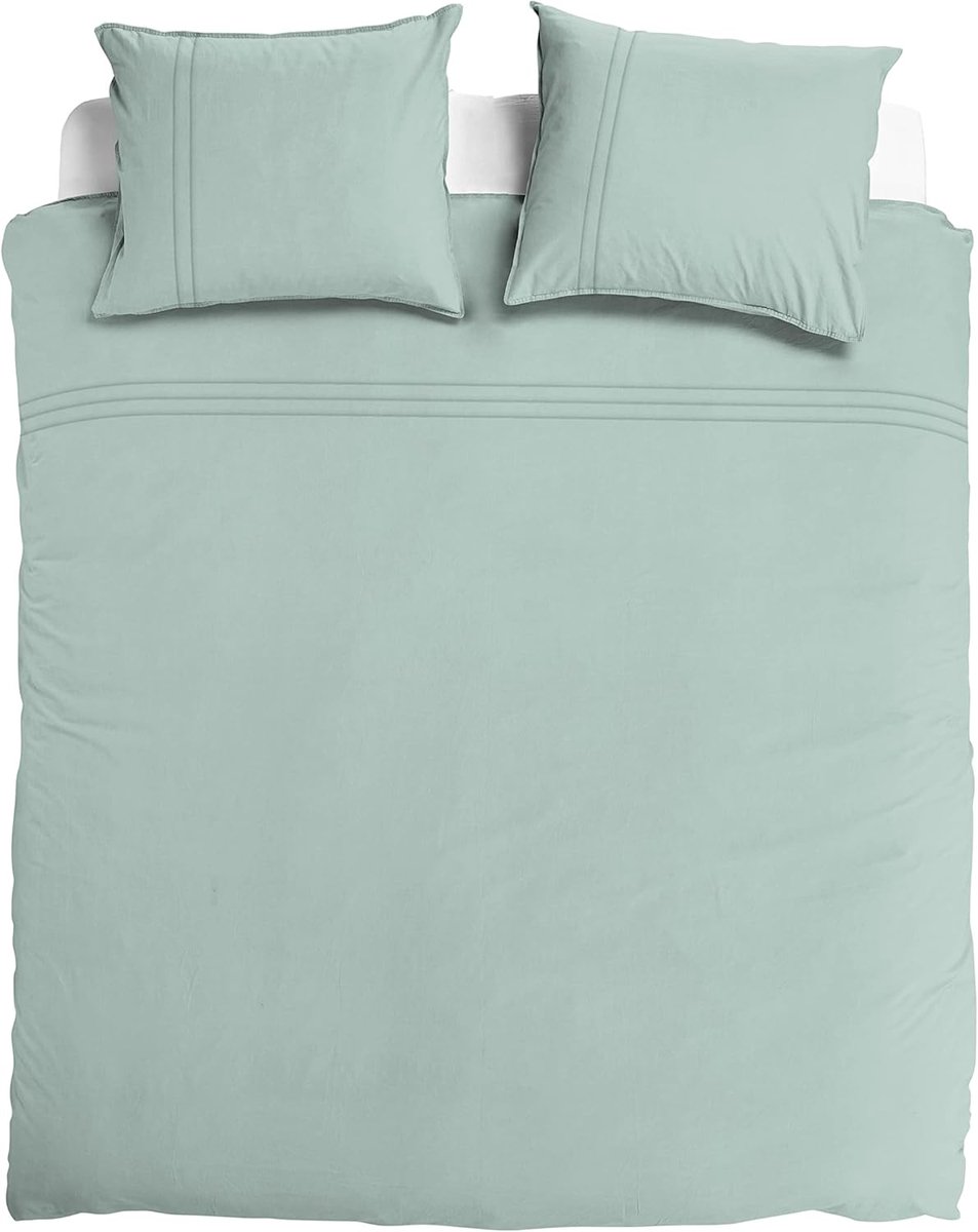 SnelShoppen - Luxe Duvet Cover 240x220 cm - 100% Egyptisch Katoen Percale - Allergievriendelijk - Inclusief 2 Kussenslopen 60x70 cm - Perfect voor Vol