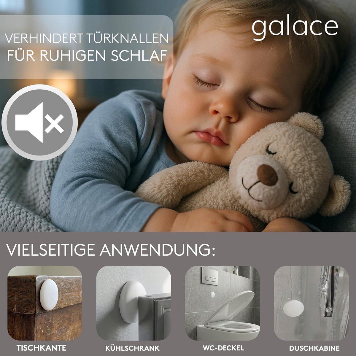 SnelShoppen - 10x Zelfklevende Deurstoppers voor Wand, Stootbuffer Wandbeschermer - 40mm Stille Deurstoppers en Deurgreep Stoppers - Wandbeschermer vo