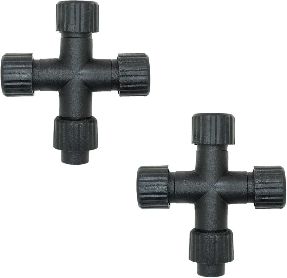 SnelShoppen - 2pcs Waterdichte Splint Connectors voor Sfeerverlichting, 2-Pin Verdeelstuk voor Kerst String Lights en Net Icicle Lights (4-Weg Splitte