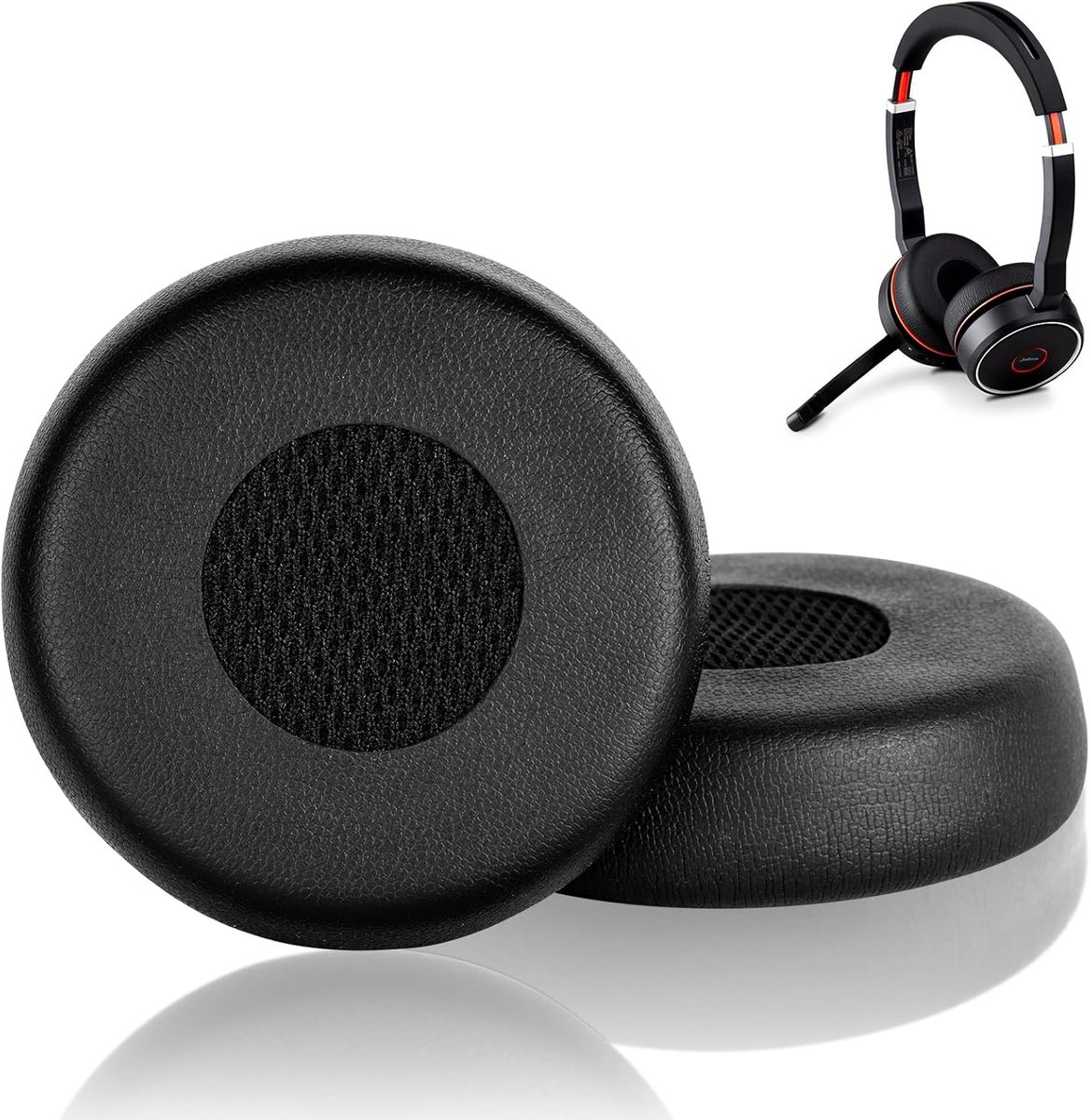 SnelShoppen - Vervangende Oorkussens voor Draadloze Hoofdtelefoon, Zachte Earpads met Premium Eiwitleer en Geheugenfoam, Voor Comfortabel Gebruik, Ide