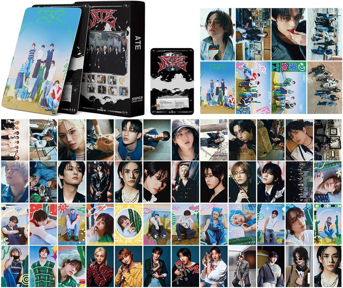 SnelShoppen - Stray Kids Lomo Cards Set van 54 Stuks, Kpop Fotokaarten ATE Album, Hoge Kwaliteit en Fashion, 5.5 x 8.5 cm, Perfect voor Fans, Verzamel