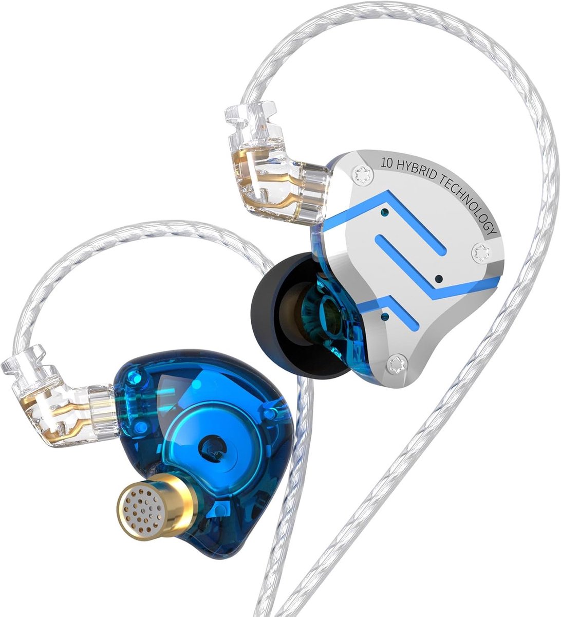 SnelShoppen - In Ear Monitor Earphone met 5 Drivers, Dazzling Blue - Hybride Koptelefoon voor Muziek, Gaming en Film - Ideaal voor Thuis en Onderweg