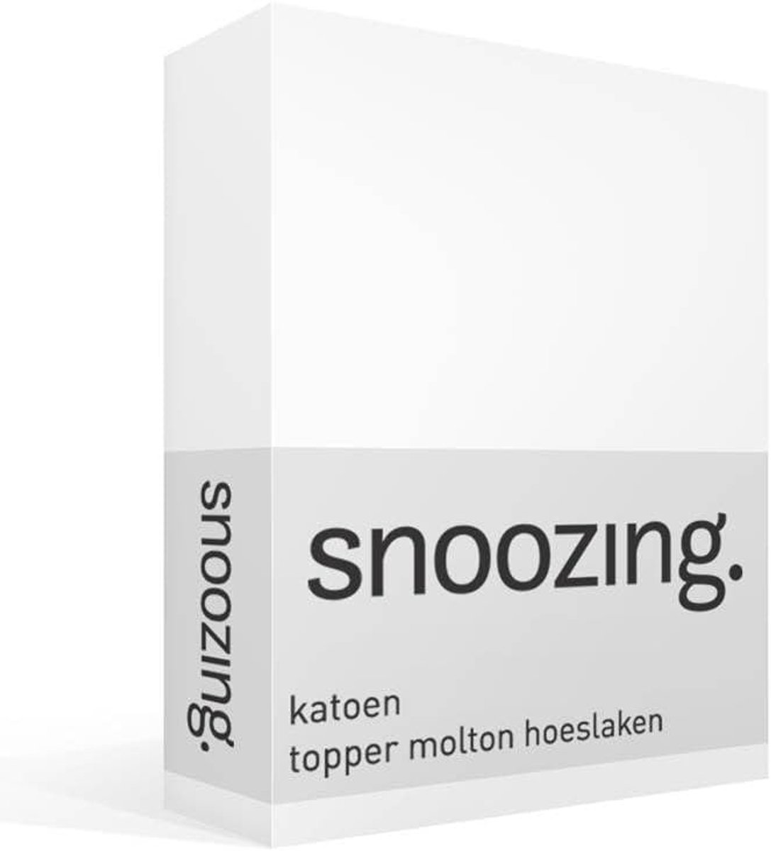 SnelShoppen - Fitted Sheet Molton Topper 90x200 cm - Wit - 100% Katoen - Ideaal voor Matrassen en Surmatrassen - Luxe Bescherming voor je Bed
