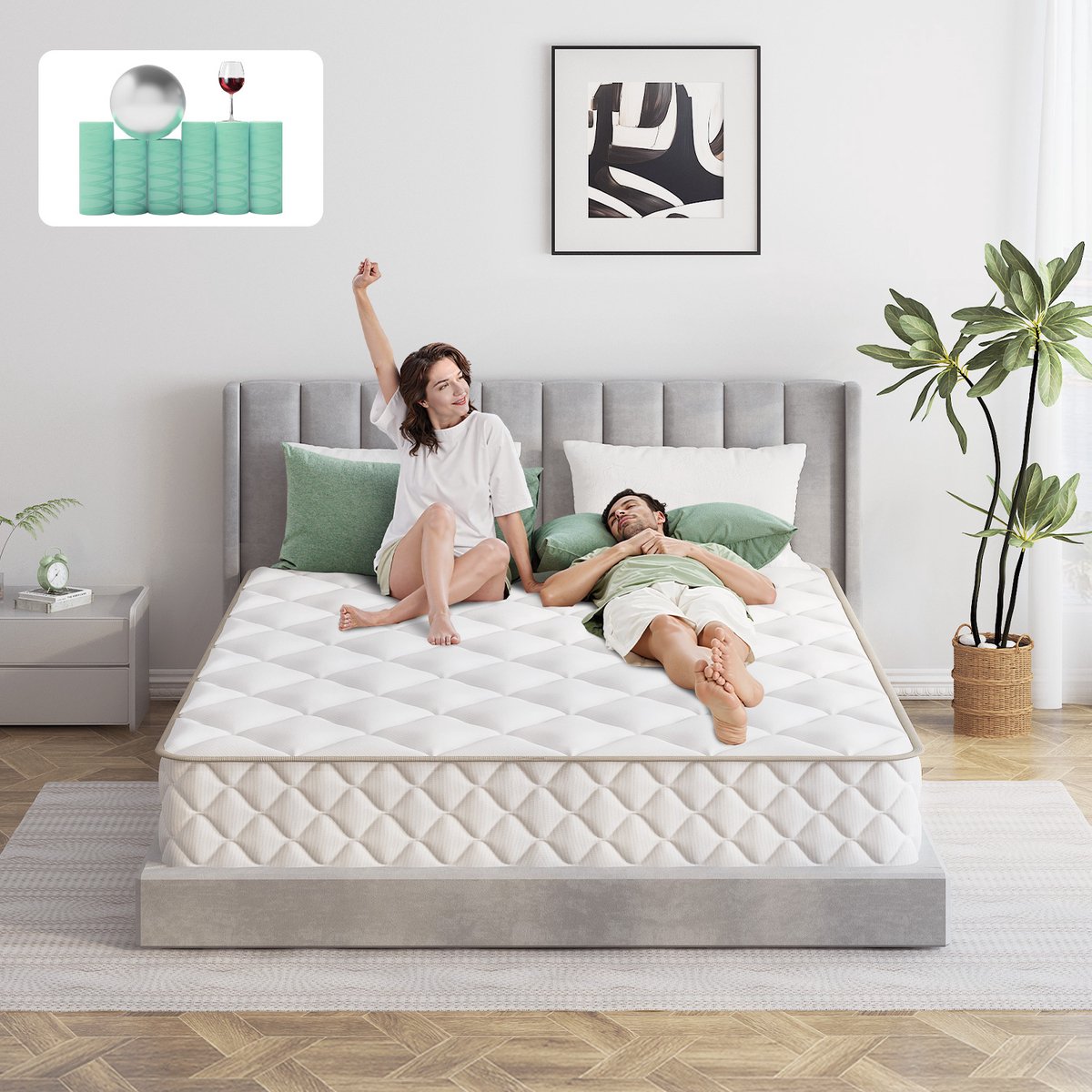 Saikefy Matras 140x200 22 cm met 7 zones thumbnail 6
