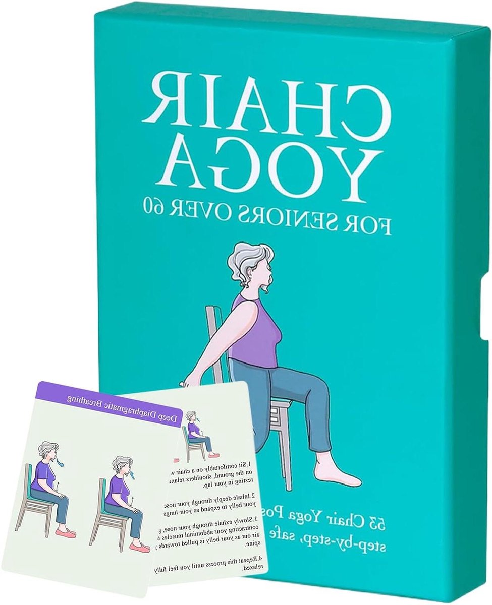 Yoga Kaarten - Oefeningen Poster - Mobiliteit Verbeteren - 53 Aanpasbare Oefeningen - 12.7 x 7.6 cm - Meerdere Kenmerken