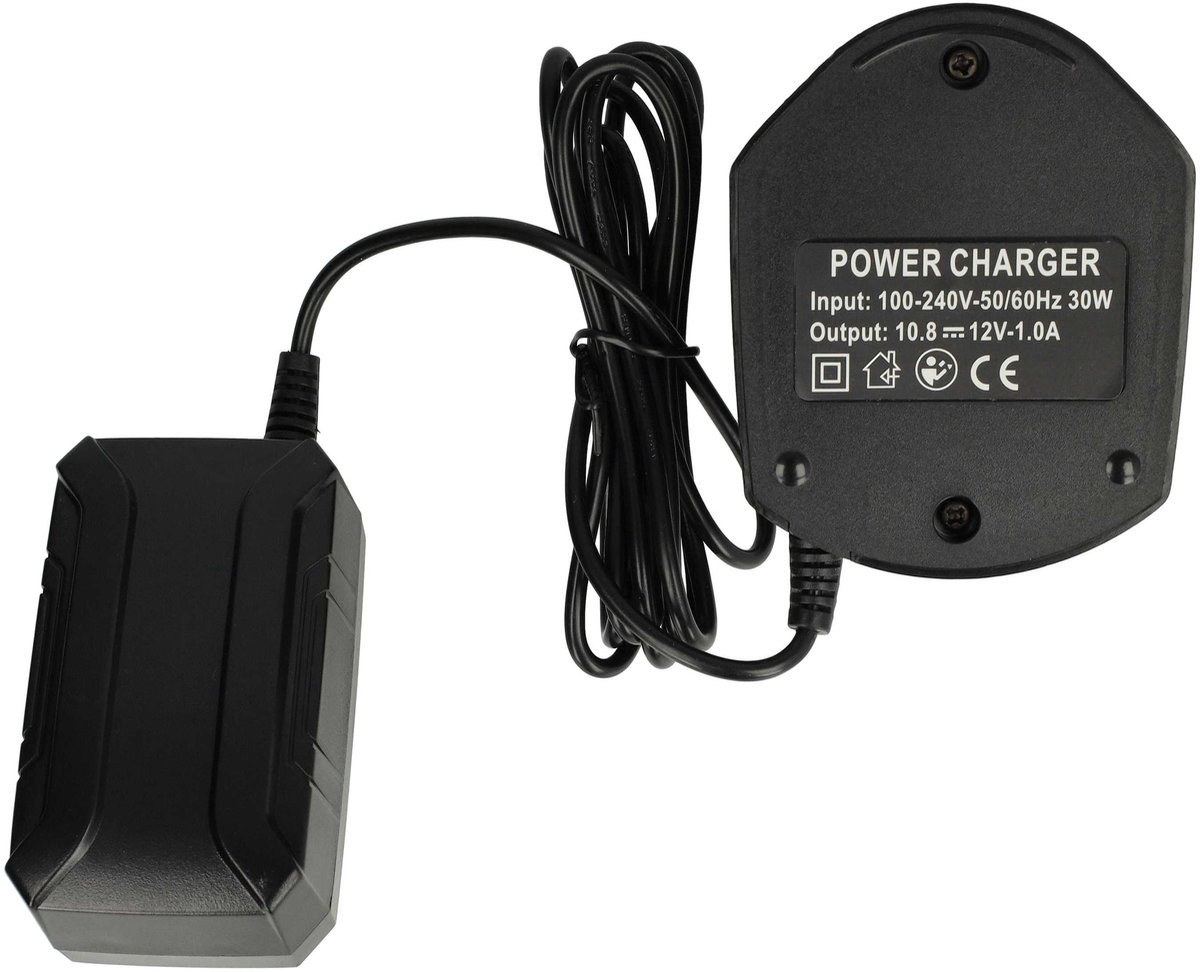 vhbw-lader compatibel met Bosch GOP 10.8V-LI, GOP 10.8 V-LI, GSA 10.8 V-LI, GOP10.8V-LI, GOS 10.8 V-LI gereedschapsaccu's - type 1, 12,6 V