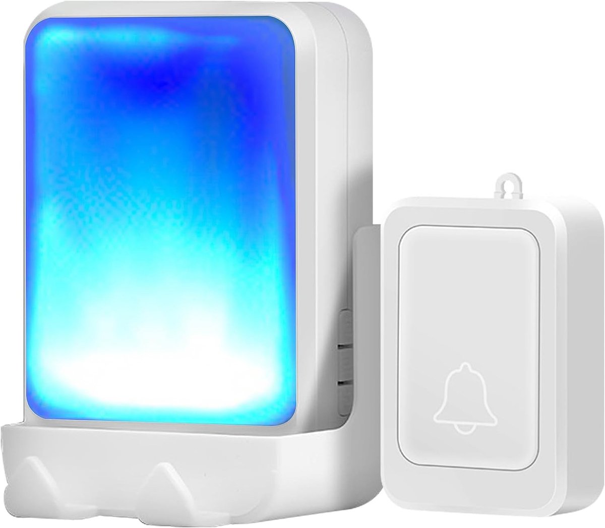 Draadloze Deurbel - Wit - Luide Geluidsweergave - 7 Kleuren Licht - Voor Ouderen en Slechthorenden