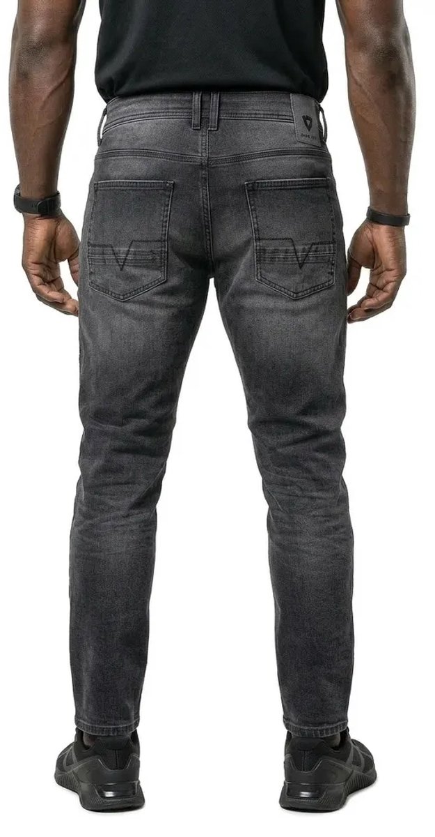 REV'IT! Jeans Detroit 2 TF Mid Grey Used Motorcycle Jeans - Maat 30/34 - Broek – foto 6