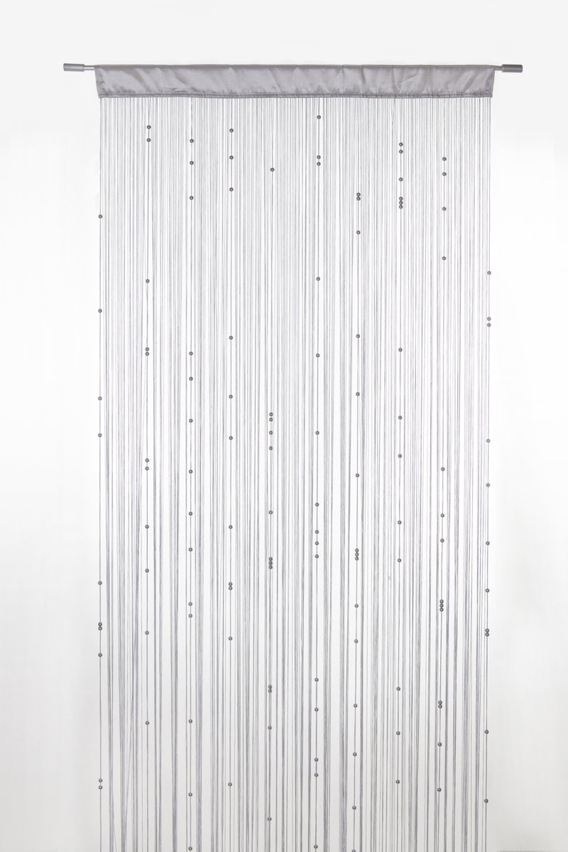 Helena Pearls Draadgordijn licht grijs 90x250cm