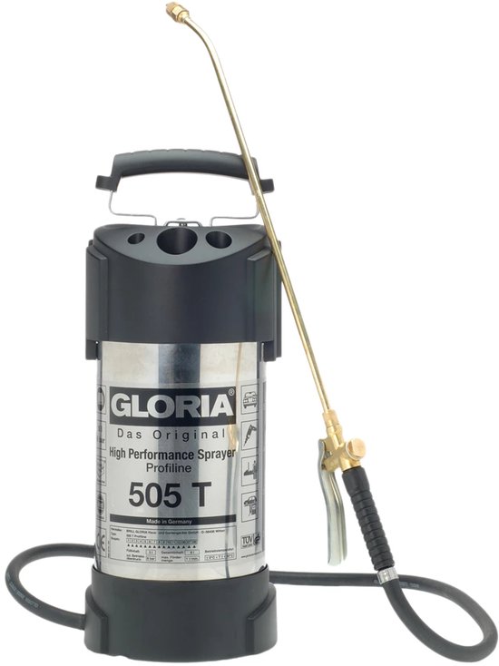 Gloria Hogedrukspuit 505T-Pro 5L RVS Ob van Merkloos	 — afbeelding 5