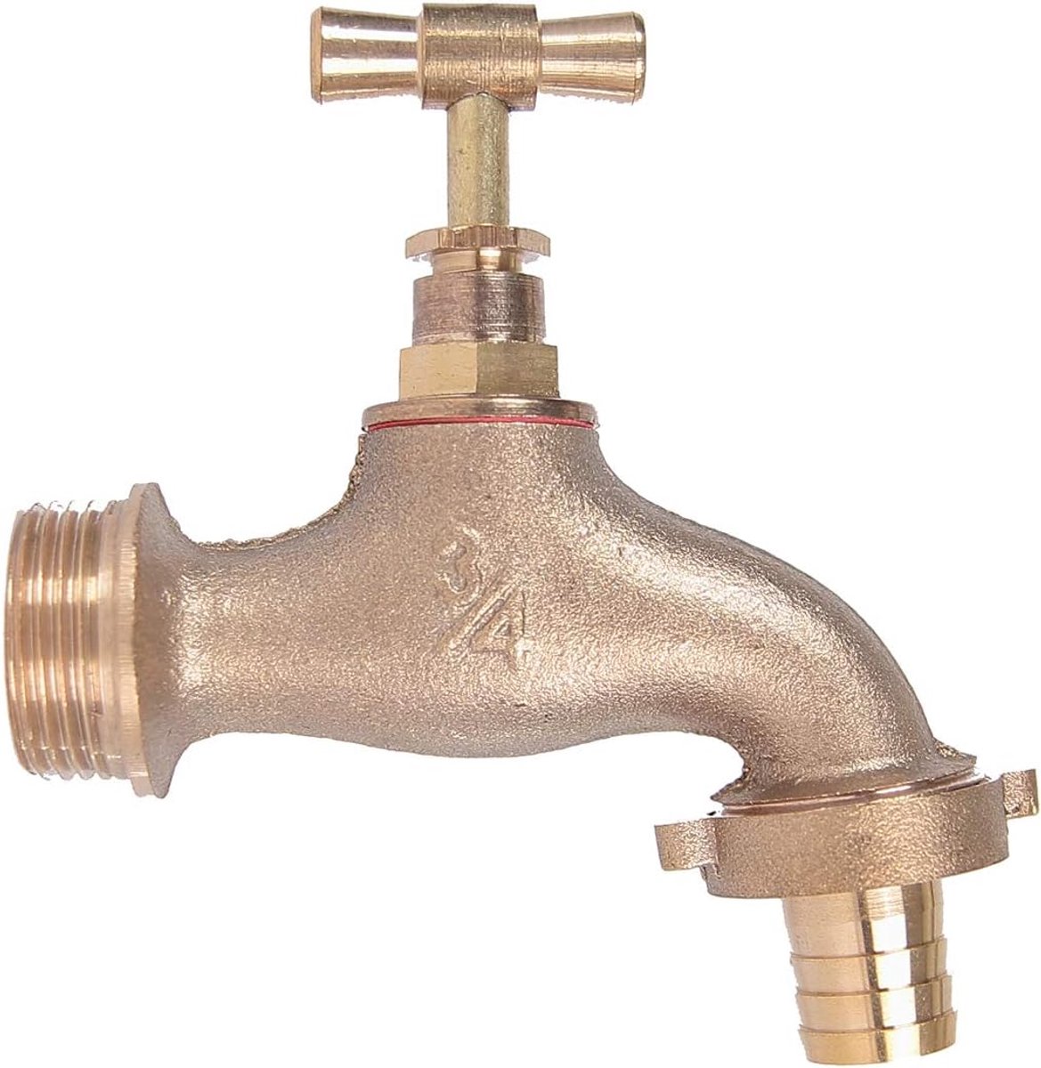 SnelShoppen - Drain Valve 3/4 Flow Ball Valve - Kogelkraan voor Tuin en Keuken - Duurzaam Messing - Binnen en Buiten Gebruik - 26.4mm Aansluiting