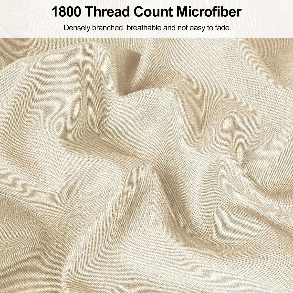 SnelShoppen - Kussenslopen Set van 2 - 50x80 cm - Geweven Microfiber - Zacht en Ademend - Machinewasbaar en Kreukvrij - Beige Kleur voor Comfort in Hu