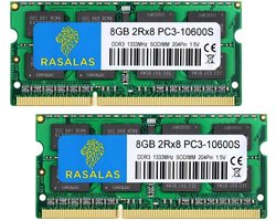 SnelShoppen - 16GB DDR3 SODIMM RAM Geheugen Upgrade Kit 1333MHz voor Laptop - 2x 8GB PC3-10600 Non-ECC - Compatibel met MacBook Pro, iMac, AMD, Intel