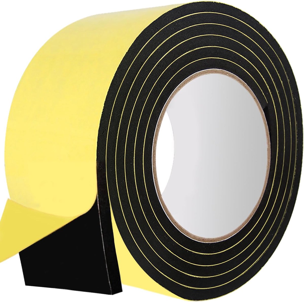 SnelShoppen - Foam Tape, Zelfklevend, Hoge Dichtheid Neopreen Weerstrip, 50mm x 6mm x 3M, Waterdichte en Geluidsdichte Barrière, Eenvoudig te Verwijde