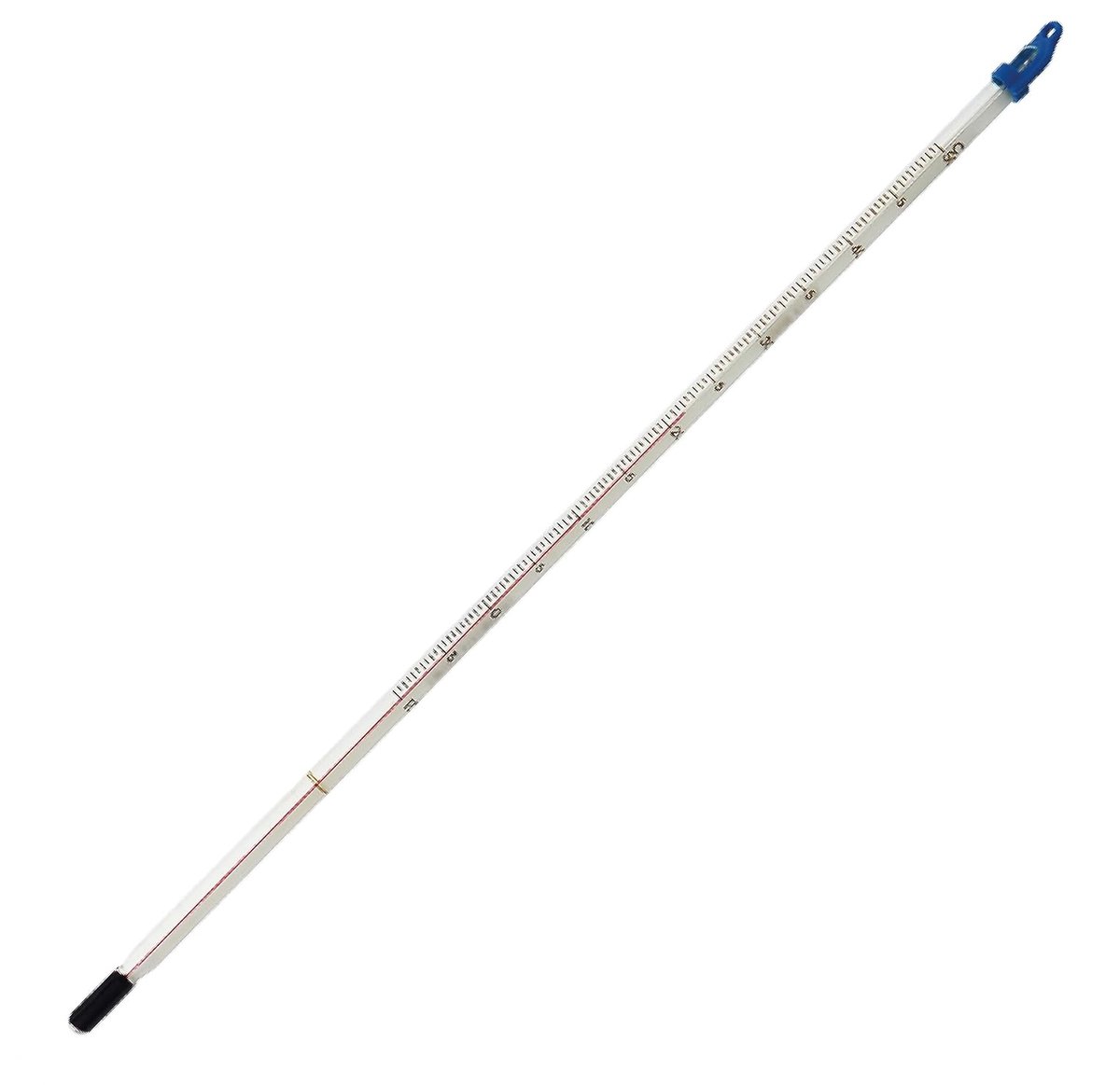 SnelShoppen - Glazen Thermometer 300 mm - 10 tot +50°C - Voor Water, Wijn, Bier, Laboratorium en Thuisbrouwerij - Ideaal voor Keuken en Wetenschappeli
