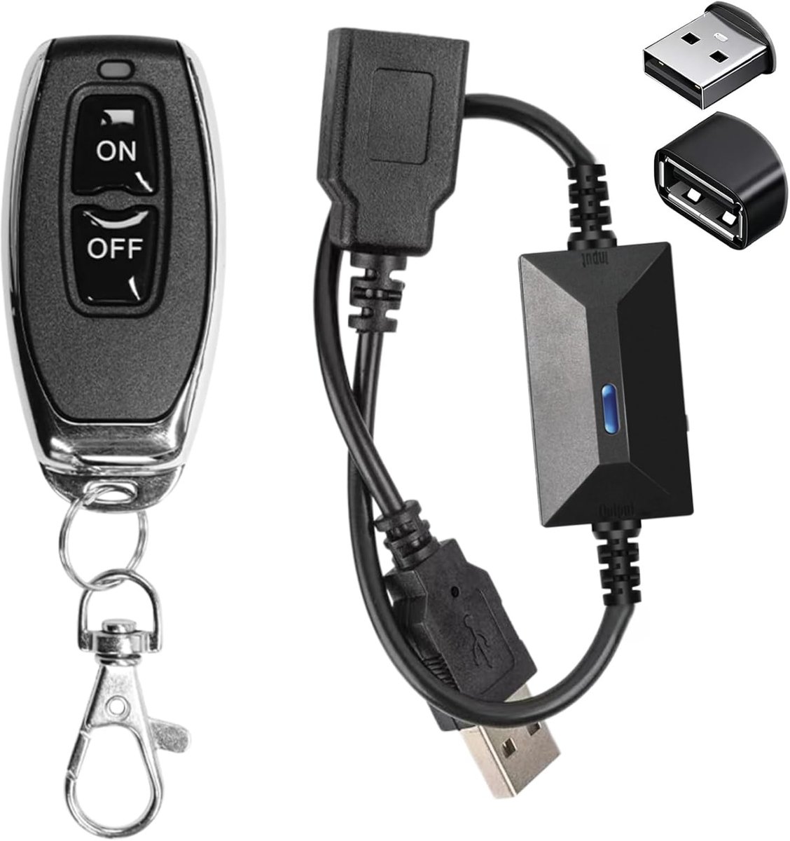 SnelShoppen - USB Afstandsbediening Schakelaar DC 3.6V 12V 24V met RF 433MHz Ontvanger voor LED Strips, Nachtlampjes en Tafelventilators
