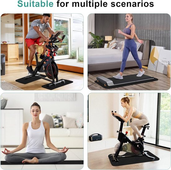 SnelShoppen - 2 Pack Fitness Mat voor Treadmill, Yoga en Gym, 70x28cm, 6mm Dikte, Shockproof, Antislip, Vloerbescherming, PVC Materiaal van Snelshoppen — afbeelding 5