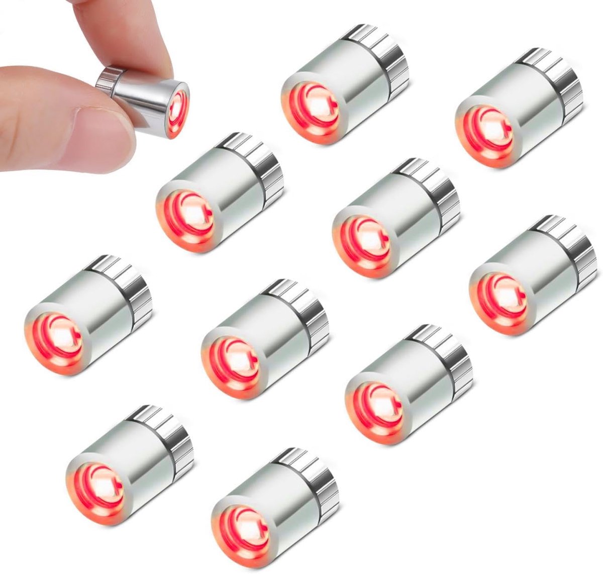 SnelShoppen - 10 Mini LED Lichten voor Poppenhuis, Kleine Batterij LED Lichten, Micro LED Lichten voor Feestdecoratie, DIY Knutselen, Displaykasten, R