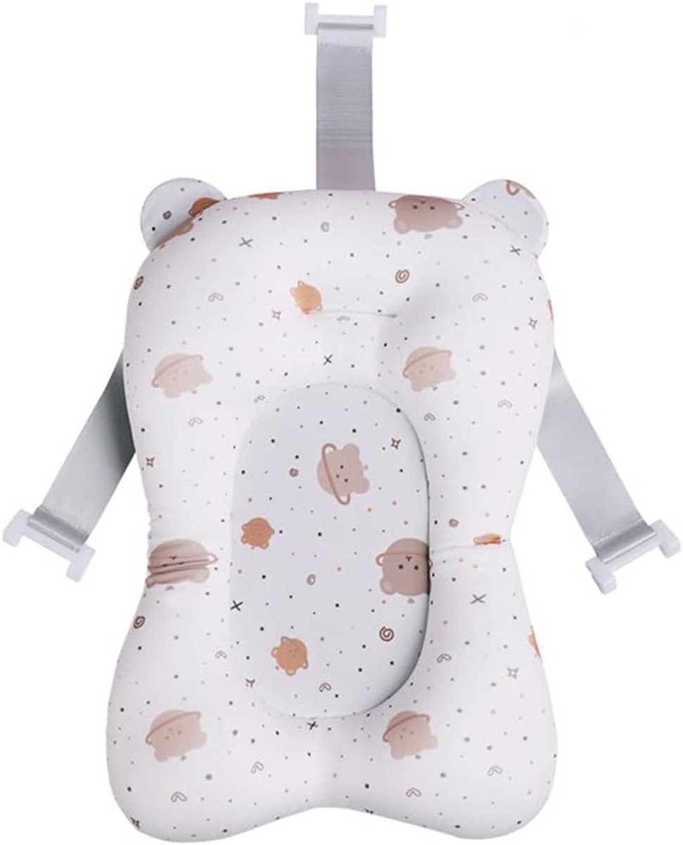 SnelShoppen - Baby Support Pillow Badsteun voor Baby's vanaf 6 Maanden - Veilig en Comfortabel Witte Badzitje - Handen Vrij tijdens het Badderen