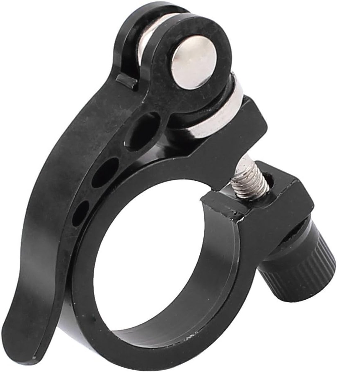 SnelShoppen - MTB Zadelpen Klem 30mm Zwart - Voor Fietsen, Fietsaccessoires, Metaal, Lichtgewicht, Voor Racefietsen en Mountainbikes