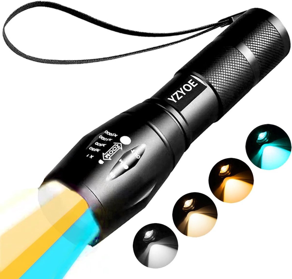 SnelShoppen - LED Oplaadbare Fotografie Fill Light Flitslamp - 4 Kleuren - 1800K Amber - 3000K Geel - Ideaal voor Camping, Feest, Kinderen, Slaapkamer