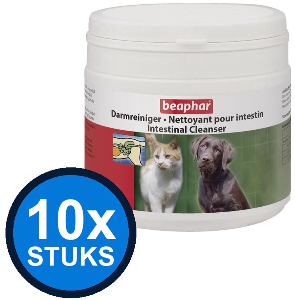10x Beaphar - Darmreiniger hond/kat 200gr