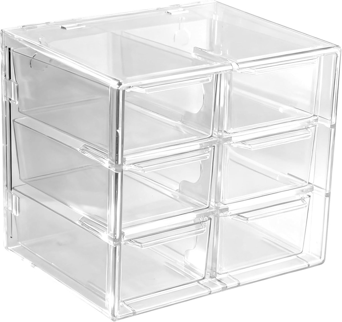 SnelShoppen - 6 Laden Plastic Bureau Organizer - Transparante Lade voor Sieraden, Kantoor, Make-up, Creatief Werk - Efficiënte Opbergruimte