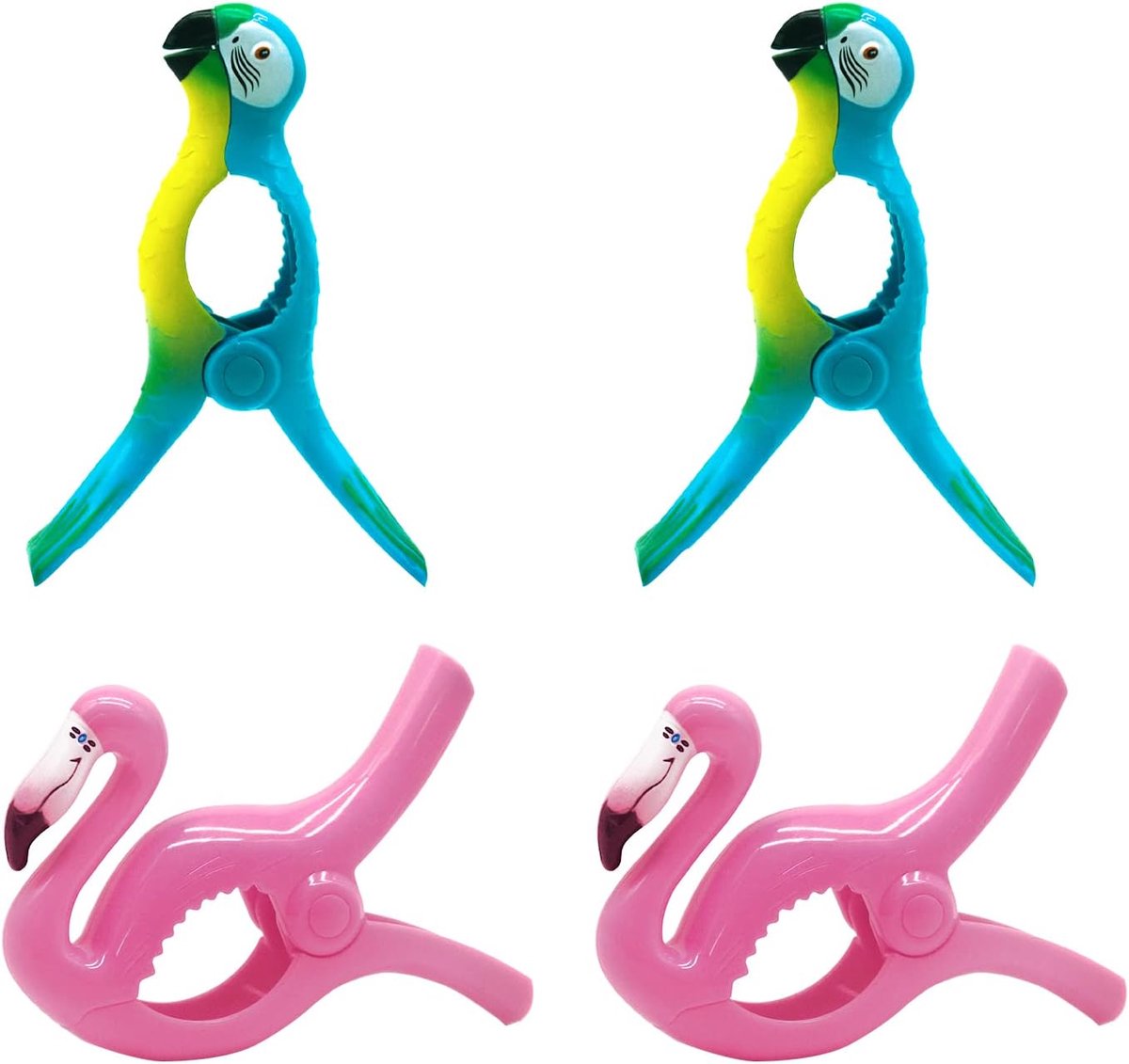 SnelShoppen - 4PCS Towel Clips Set - Grote Handdoek Klemmen - Winddichte Towel Clips - Geschikt voor Strandhanddoeken, Badhanddoeken, Tuinstoelen - Fl